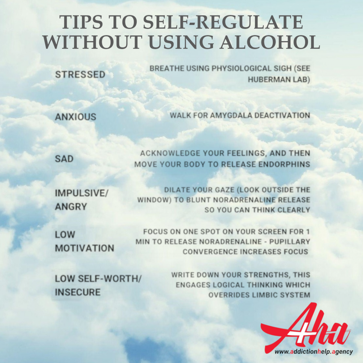 self-regulate without using alcohol